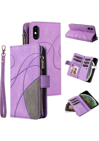 IPhone Xs Max Fermuar Cüzdan Tarzı Kickstand Koruyucu Kart (Yurt Dışından)