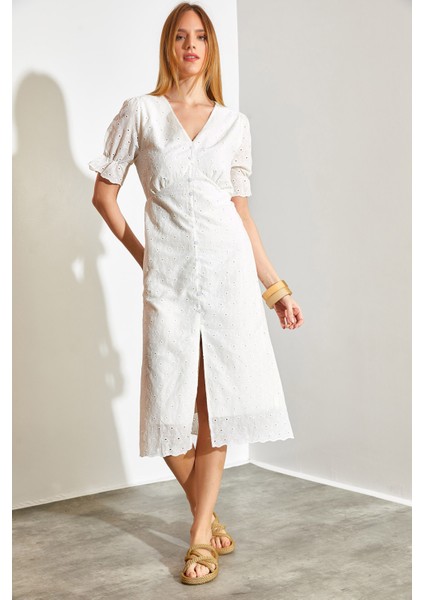 Kadın Önden Düğmeli Fisto Elbise