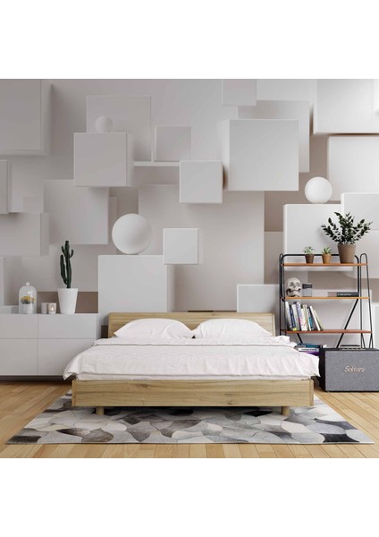 3 Boyutlu Kare Şeklinde Duvar Kağıdı Baskı fiyatları