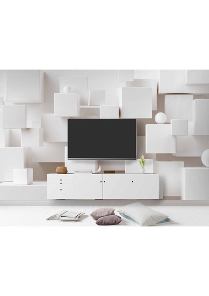 3 Boyutlu Kare Şeklinde Duvar Kağıdı Baskı modelleri