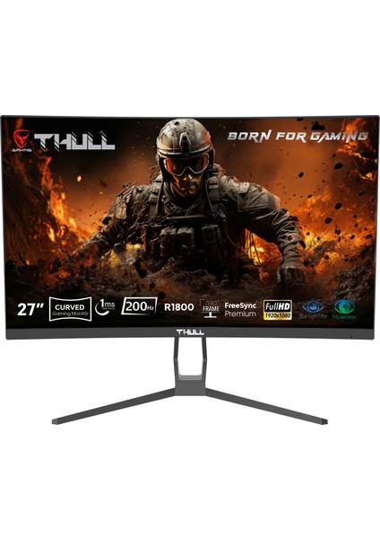 Vision 27'' 1ms 200Hz Freesync Fhd LED (Hdmı+Dp) Va Frameless Curved Gaming Monitör TG-VSN27C-200