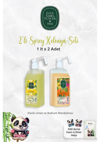 1 Litrelik Bodrum Mandalinası, Klasik Limon Kolonyası Ve Rosıe