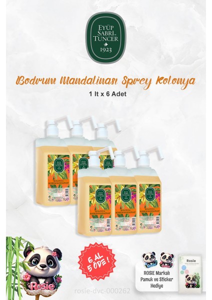 6 Al 5 Öde Eyüp Sabri Tuncer 1 Lt Sprey Kolonya Bodrum Mandalinası Ve Rosıe