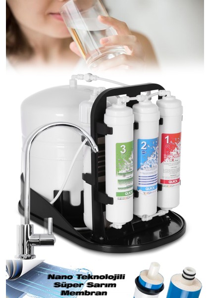 S-Max 5 Aşamalı 12 Litre Metal Tanklı Süper Sarım Membran Teknolojili Pompalı Su Arıtma Cihazı fiyatları