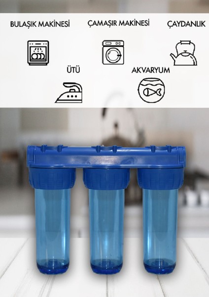 Atlantis Daire Bina Girişi 10 Inch 3 Aşama Su Arıtma Yumuşatma Cihazı(Toz Tortu,çamur Önleyici Set) fiyatları