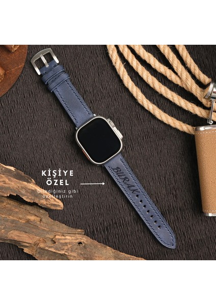 Apple Watch Deri Kordon 38MM 40MM 41MM Seri 3 4 5 6 7 Se 8 9 Uyumlu Mavi Hakiki Deri Kayış fiyatları