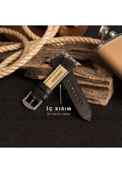 Apple Watch Uyumlu Siyah Deri Kordon 38MM 40MM 41MM Seri 3 4 5 6 7 Se 8 9 Uyumlu Siyah Hakiki Deri Kayış fırsatları