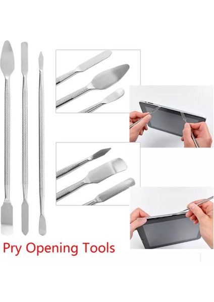 Evrensel 4in1 Bilgisayar Telefon Onarım Aletleri Seti Sökme Bıçakları Gözetleme Açma Aracı Metal Sökme Levye Kiti Telefon Spatula El Alet Takımı fırsatları