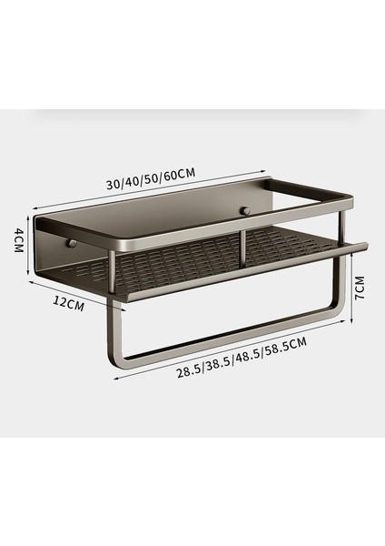 Delme Yok Duvara Monte Banyo Rafı (Yurt Dışından)