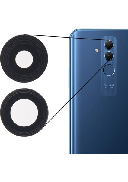 Huawei Mate 20 Lite Arka Kamera Camı Lens Yapışkanlı