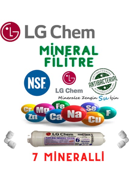 Lg Chem 6 Filitre 12 Aşama Gümüş Iyonlu Mineralli Kapalı Kasa Su Arıtma Cihazı Filitre Seti