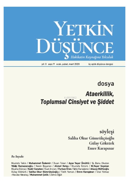 Yetkin Düşünce 9. Sayı - 2020