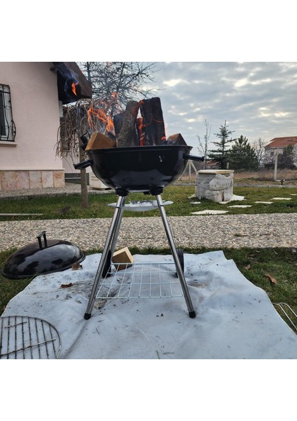 Kamp Ocağı Kamp Ateşi Kamp Sobası Altı Yanmaz 3 Katlı Mat