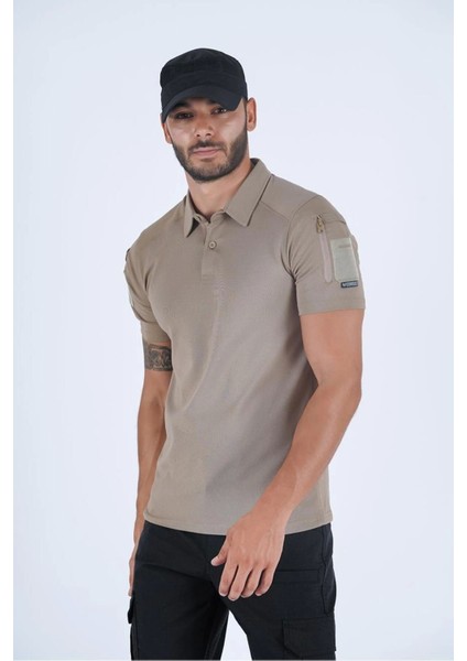 Tactical Tshirt Kısa Kol Bej Polo Yaka Combat Tactical 802 fiyatları