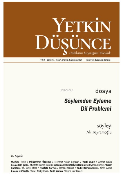 Yetkin Düşünce 14. Sayı - 2021