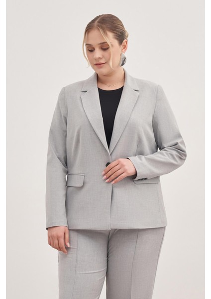 Astarlı Tek Düğmeli Blazer