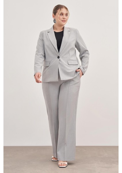 Astarlı Tek Düğmeli Blazer