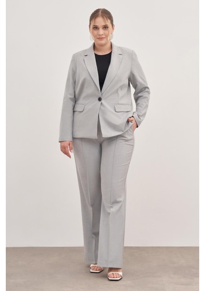 Astarlı Tek Düğmeli Blazer