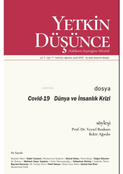 Yetkin Düşünce 11. Sayı - 2020