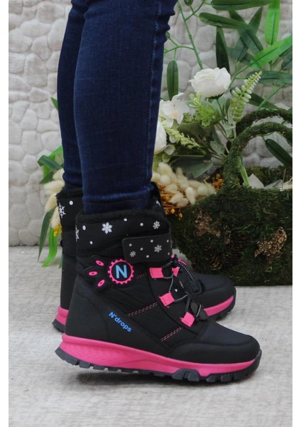 3674 Termal Kaymaz Taban Kız Çocuk Kar Botu modelleri