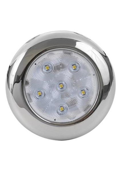 Krom Tavan Lambası 6 Ledli 12V Gün Işığı 7 cm