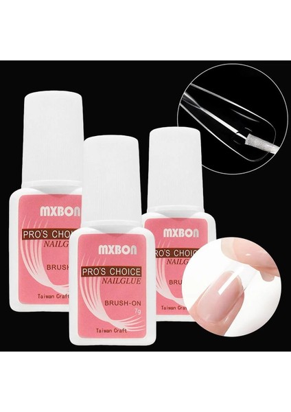 Fırçalı Protez Tırnak Tips Yapıştırıcı Glue 2'li 7 gr fırsatları