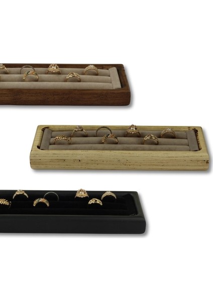 Şık Yüzüklük - Ahşap ve Kadifenin Zerafeti fırsatları