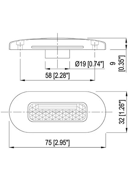 Basamak Lambası Beyaz 24 V LED Krom Çerçeveli