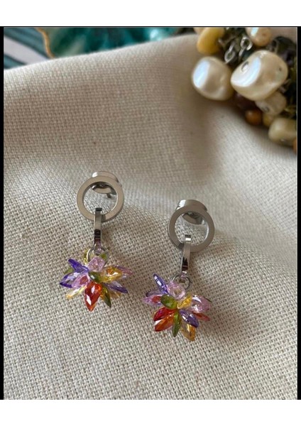 Silver Mini Lotus Küpe