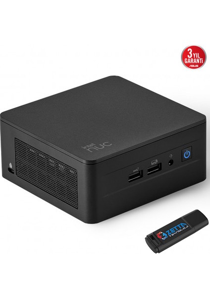 NUC13 Pro Tall Kit Intel Core Vpro® 1350P 8gb 512GB SSD Freedos Wifi/bluetooth/thunderbolt Mini Bilgisayar NUC13L3HVF02 + Zetta Flash Bellek