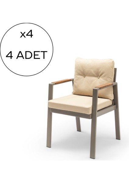 Efes Mini Sandalye Cappuccino (4 Adet)