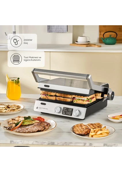 Compact Steel Pro Sear And Grill Inox 2007 Izgara ve Tost Makinesi