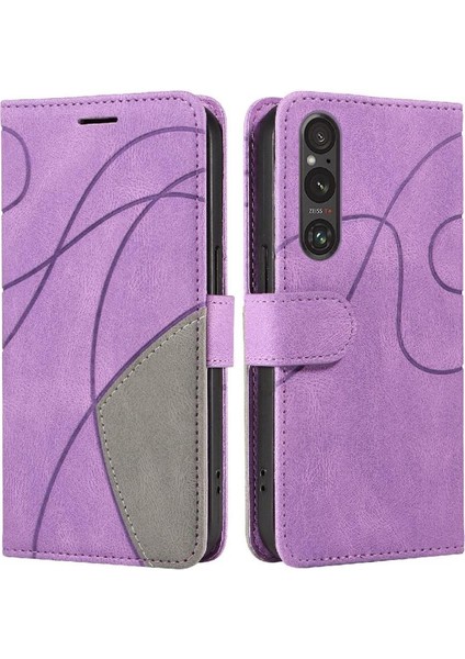 Sony Xperia 1V Pu Deri Flip Folio Kılıf Kickstand Koruyucu (Yurt Dışından)