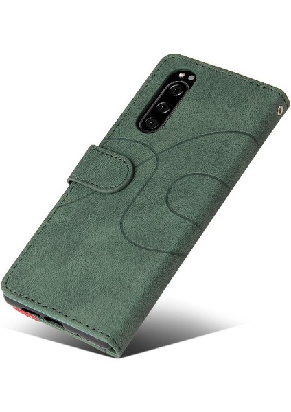 Sony Xperia 5 Için Kılıf Kickstand Koruyucu Kart Yuvası Standı ile Pu Flip (Yurt Dışından) fiyatları