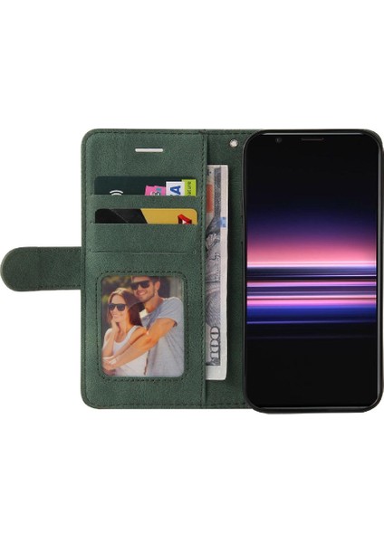 Sony Xperia 5 Için Kılıf Kickstand Koruyucu Kart Yuvası Standı ile Pu Flip (Yurt Dışından) fırsatları