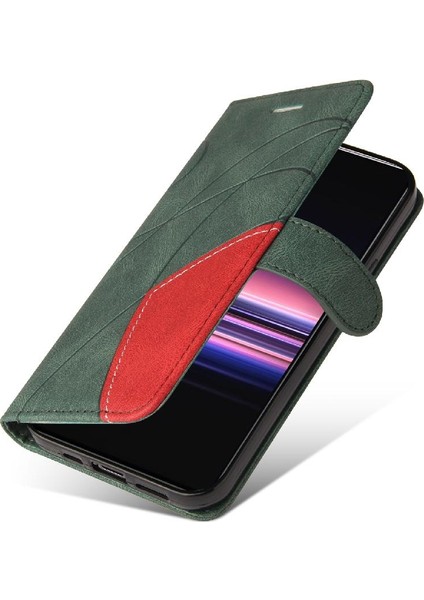 Sony Xperia 5 Için Kılıf Kickstand Koruyucu Kart Yuvası Standı ile Pu Flip (Yurt Dışından) indirimleri