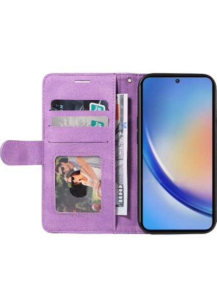 Samsung Galaxy A35 5g Için Kılıf Kart Yuvası Standı ile Pu Deri Flip Folio (Yurt Dışından) modelleri