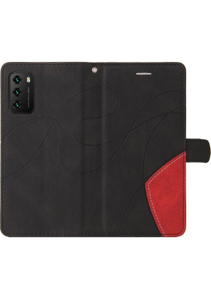 Xiaomi Poco M3 Kart ile Iki Renkli Dikiş Kickstand Koruyucu Kılıf (Yurt Dışından) modelleri