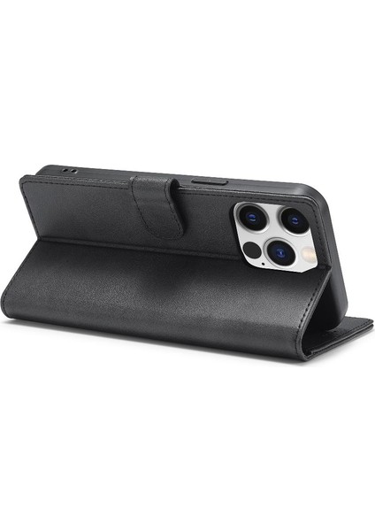 Tutucu ile iphone 15 Pro Max Buzağı Doku Yatay Flip Case (Yurt Dışından)