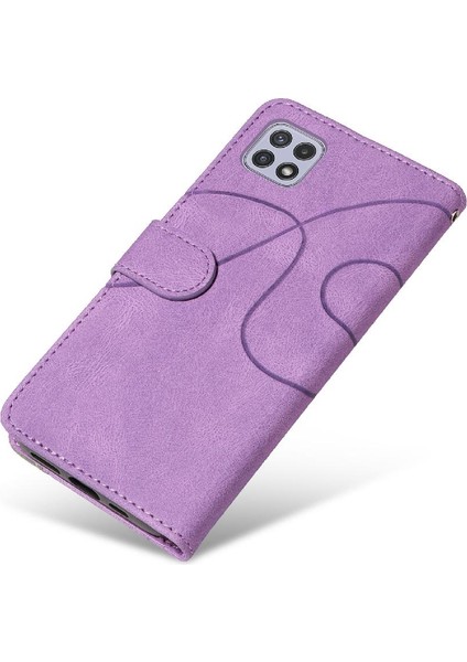 Samsung Galaxy A22 5g Iki Renkli Dikiş Pu Deri Flip Folio (Yurt Dışından) fırsatları