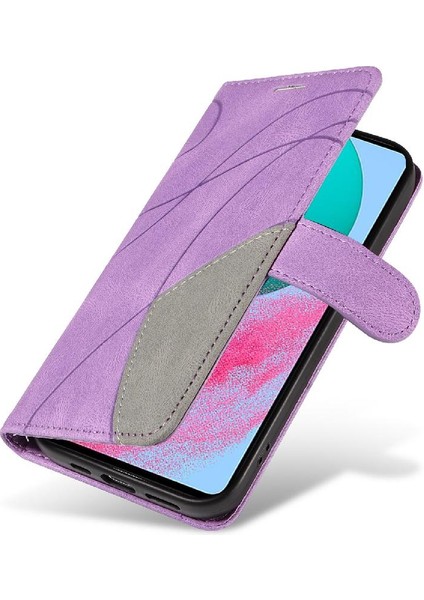 Samsung Galaxy M54 Kickstand Koruyucu Pu Deri Flip Folio Için Kılıf (Yurt Dışından)