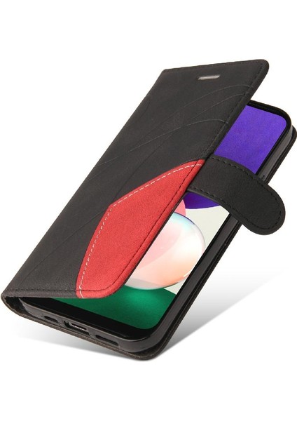 Samsung Galaxy A22 5g Iki Renkli Dikiş Pu Deri Flip Folio (Yurt Dışından) fırsatları