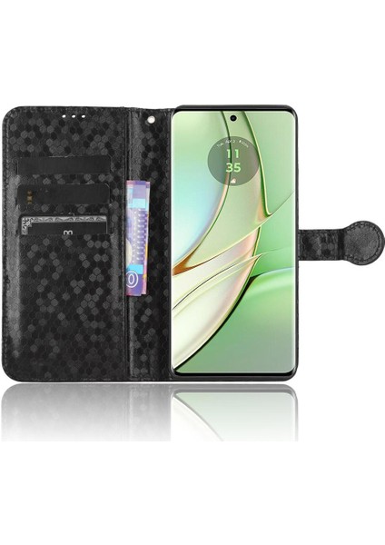 Motorola Kenar 40 Manyetik Toka Geometrik Desen Deri Cüzdan Için Kılıf (Yurt Dışından) fırsatları