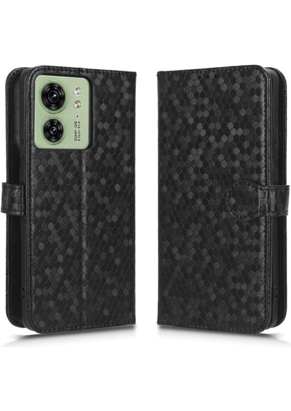Motorola Kenar 40 Manyetik Toka Geometrik Desen Deri Cüzdan Için Kılıf (Yurt Dışından) indirimleri