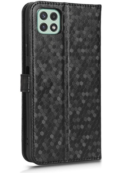Samsung Galaxy A22 5g Için Kılıf Deri Cüzdan Kapak Geometrik Desen (Yurt Dışından) modelleri