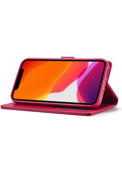 Tutucu Kart Yuvaları ile iphone 12 Mini Için Kılıf Cüzdan Buzağı Doku Flip (Yurt Dışından)