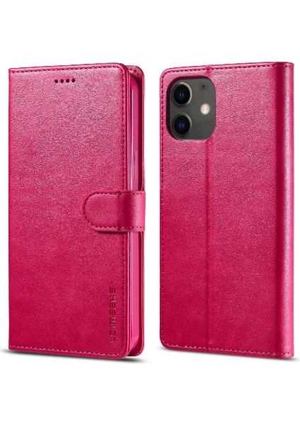 Tutucu Kart Yuvaları ile iphone 12 Mini Için Kılıf Cüzdan Buzağı Doku Flip (Yurt Dışından)
