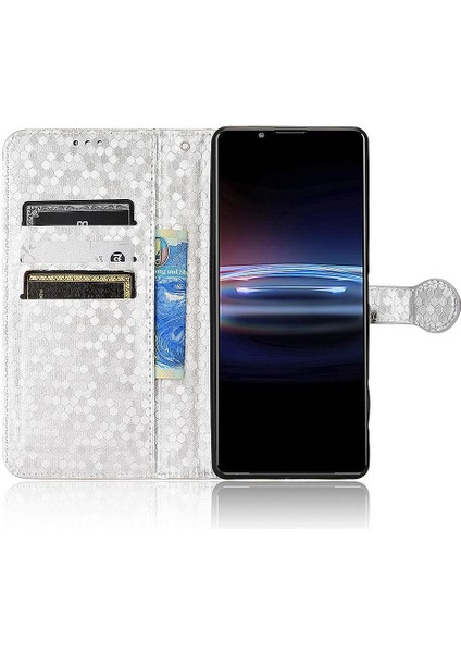 Sony Xperia Pro Için Kılıf-I Manyetik Toka Deri Cüzdan Kapak Geometrik (Yurt Dışından) modelleri