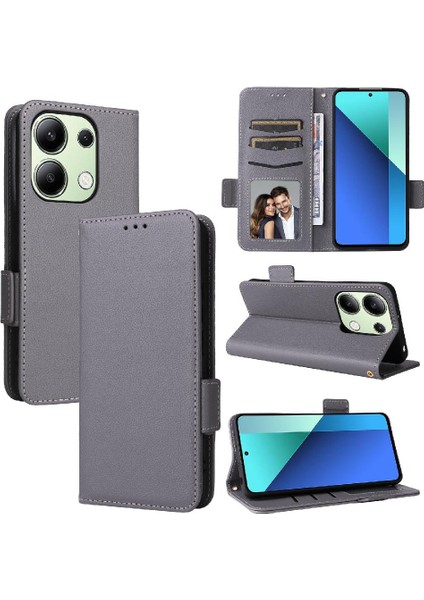 Xiaomi Redmi Için Not 13 4g Manyetik Yan Toka Kart Yuvaları Tutucu Pu (Yurt Dışından)