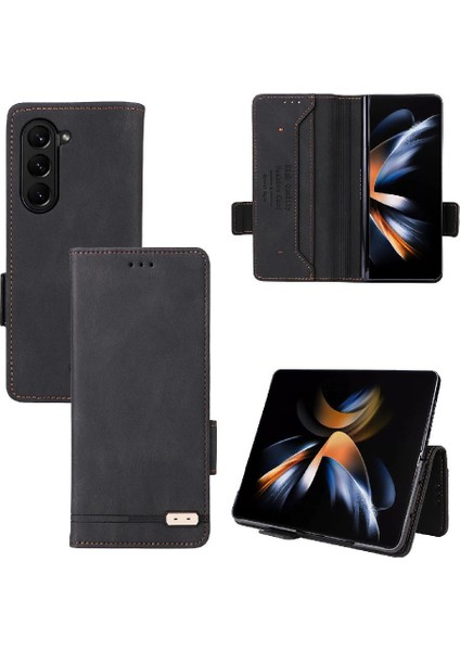 Samsung Galaxy Z Flod 5 Için Kılıf Kart Tutucu Kickstand Tam Kapak ile (Yurt Dışından)